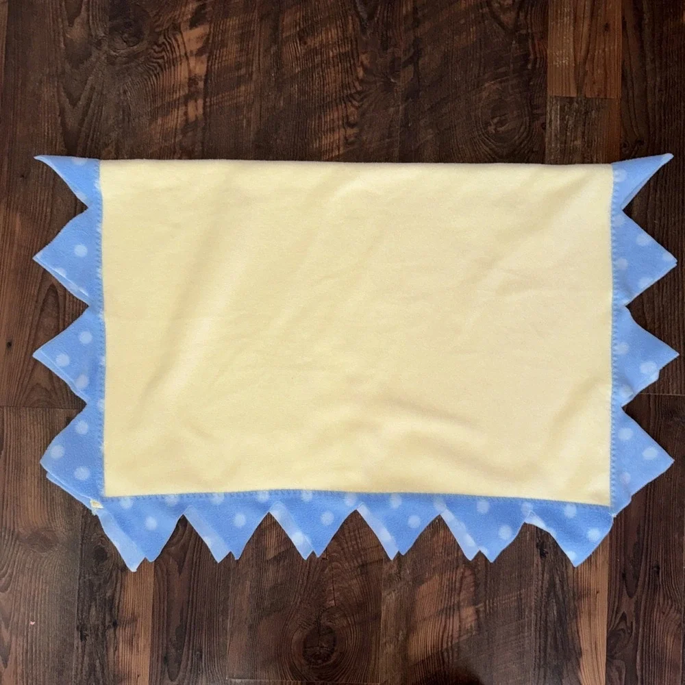 Vtg Child of Mine Carter's Sun Baby Blanket Blue Yellow Triangle Edge